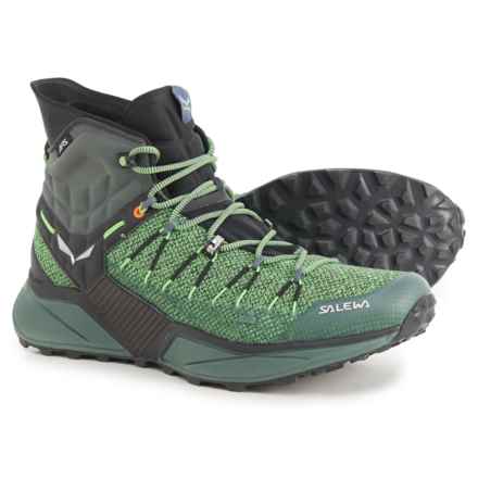 Salewa Dropline Mid Hiking Boots (For Men) in Raw Green/Pale Frog