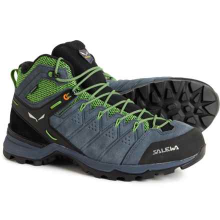 Salewa MS Alp Mate Mid Hiking Boots - Waterproof (For Men) in Ombre Blue/Pale Frog