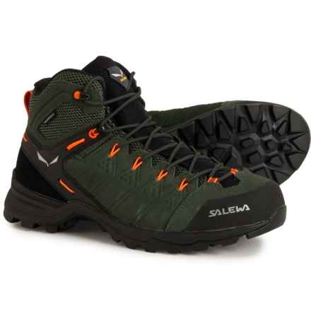 Salewa MS Alp Mate Mid Hiking Boots - Waterproof (For Men) in Thyme/Black