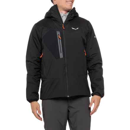 Salewa Ortles Stretch Hooded Jacket in Black Out