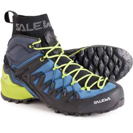 Salewa Wildfire Edge Gore-Tex® Mid Hiking Boots - Waterproof (For Men) in Poseidon/Cactus