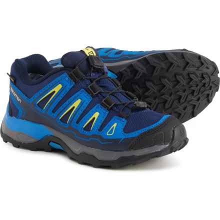 Salomon Boys X-Ultra Gore-Tex® Jr. Hiking Shoes - Waterproof in Bludep/Clois/Yellow