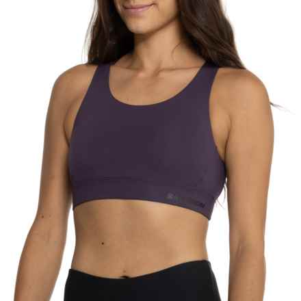 Salomon Cross Run Sports Bra - Medium Impact in Purple