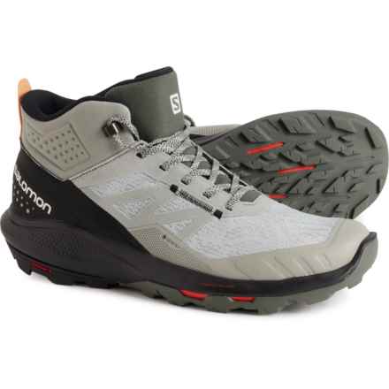 Salomon Gore-Tex® Lightweight Hiking Boots - Waterproof (For Men) in Wrought Iron/Black/Vibrant Org