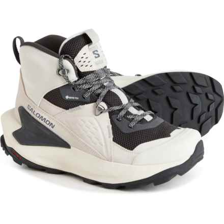 Salomon Gore-Tex® Mid Hiking Boots - Waterproof, Leather (For Women) in Vanila/Phantom/Met
