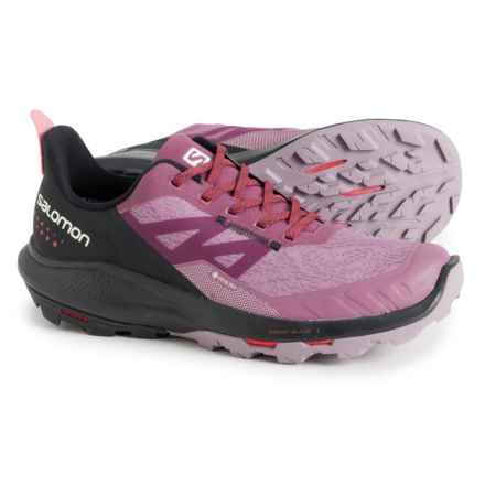 Salomon Gore-Tex® Trail Running Shoes - Waterproof (For Women) in Tulipwood/Black/Poppy Red