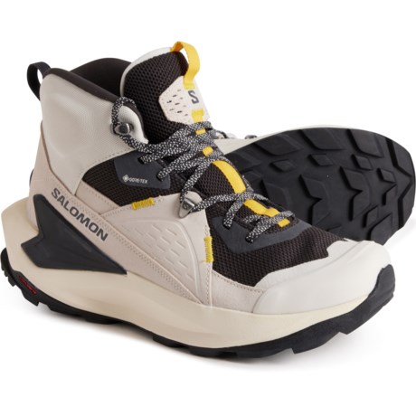 Salomon Lightweight Gore-Tex® Mid Hiking Boots - Waterproof (For Men) in Vanilla/Phantom/Lemon
