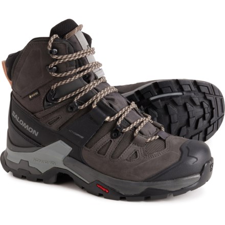 Salomon Quest 4 Gore-Tex® Hiking Boots - Waterproof, Leather (For Women) in Magnet/Black/Sun Kiss