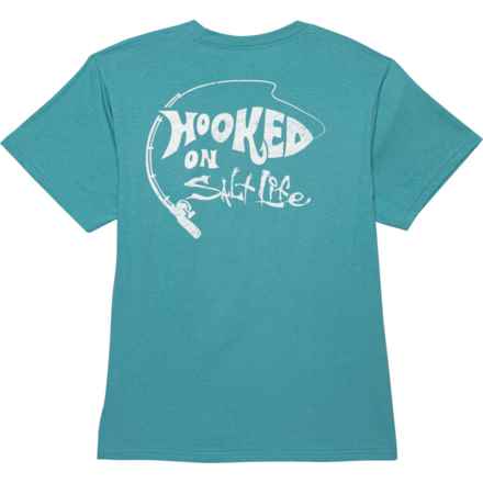 SALT LIFE Big Boys Hooked On T-Shirt - Short Sleeve in Seagn