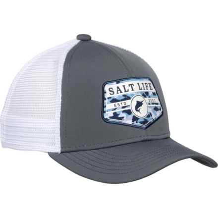 SALT LIFE Into The Abyss Baseball Cap (For Kids) in Charc