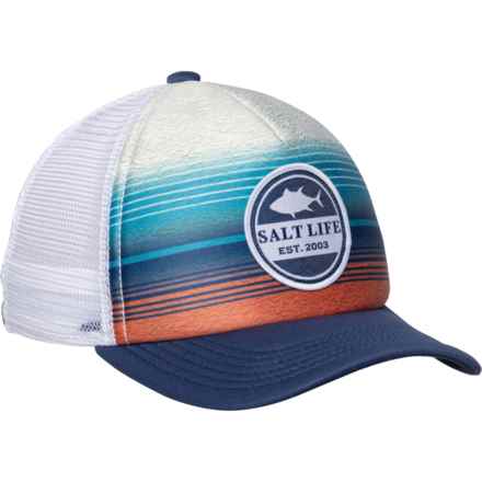 SALT LIFE Liquid Haze Trucker Hat (For Boys) in Coral