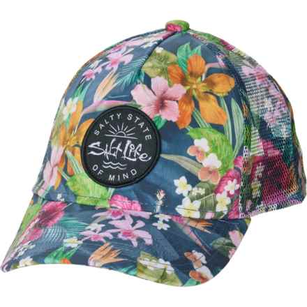SALT LIFE Paradise Falls Baseball Cap (For Girls) in Black