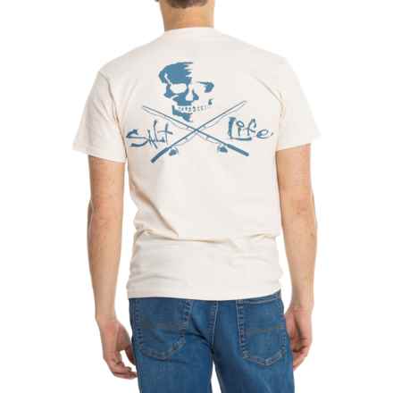 SALT LIFE Skull and Poles Graphic T-Shirt - Short Sleeve in Chalk