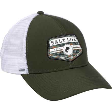 SALT LIFE The Journey Trucker Hat in Olive