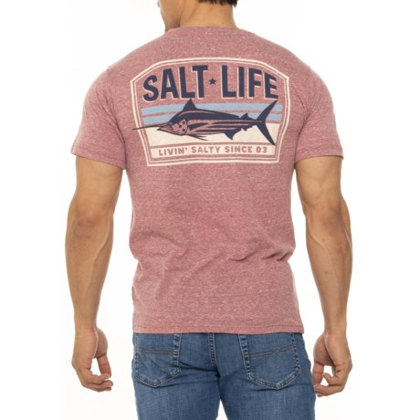 SALT LIFE Tri-Blend Marlin Intent Graphic T-Shirt - Short Sleeve in Burnt Red