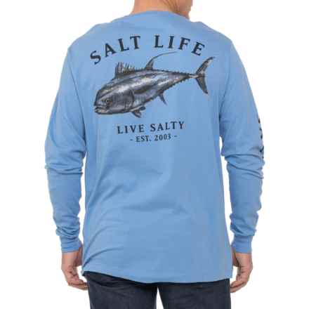 SALT LIFE Tuna Journey Tall T-Shirt - Long Sleeve in Chambray