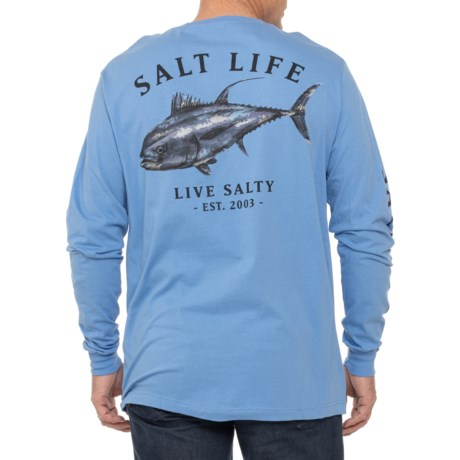 SALT LIFE Tuna Journey Tall T-Shirt - Long Sleeve in Chambray