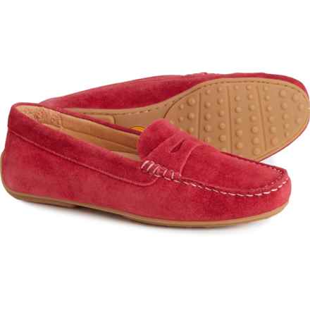 Samuel Hubbard Free Spirit for Her Driver Moccasins - Suede (For Women) in Flag Red