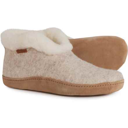 Samuel Hubbard Made in Portugal Dreams Slipper Booties - Wool Felt (For Women) in Oatmeal Heather