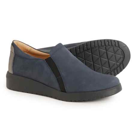 Samuel Hubbard Marin Shoes - Nubuck, Slip-Ons (For Women) in Navy