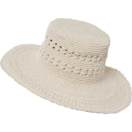 San Diego Hat Company Cotton Crochet Large-Brim Hat - UPF 50+ (For Women) in Natural