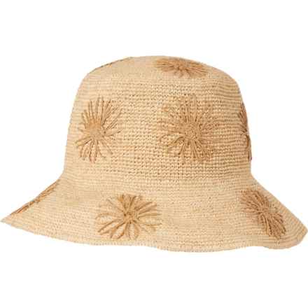 San Diego Hat Company Crochet Raffia Bucket Hat - UPF 50+ in Tan