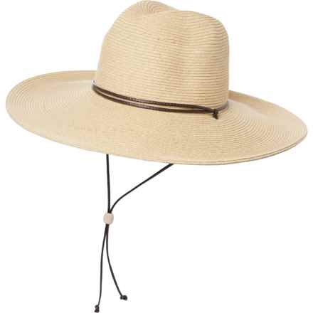 San Diego Hat Company El Campo Wide Brim Ultra-Braid Hat - UPF 50+ (For Men and Women) in Toast