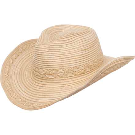 San Diego Hat Company Mixed Braid Cowboy Hat (For Women) in Natural