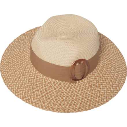 San Diego Hat Company Mixed Texture Buckle Fedora (For Women) in Natural
