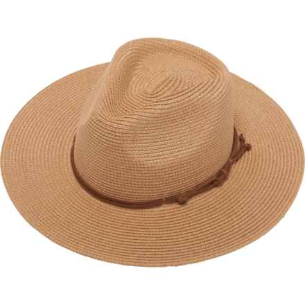 San Diego Hat Company Paperbraid Fedora with Band (For Men and Women) in Natural