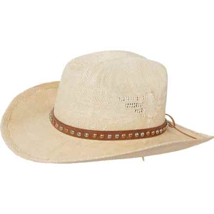 SAN DIEGO HAT Wave Rider Cattleman’s Crease Cowboy Hat - UPF 50+ (For Women) in Natural