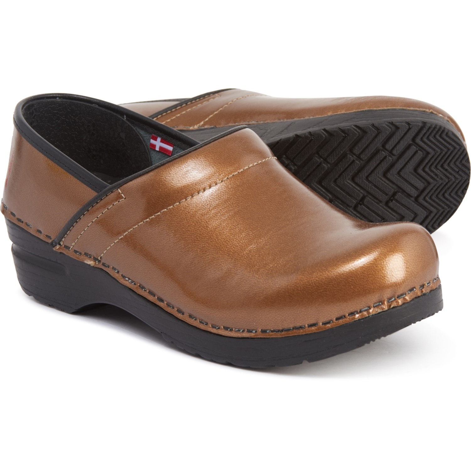 sanita leather clogs