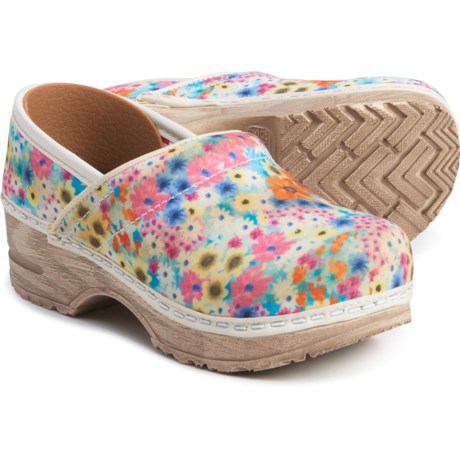 sanita blue clogs