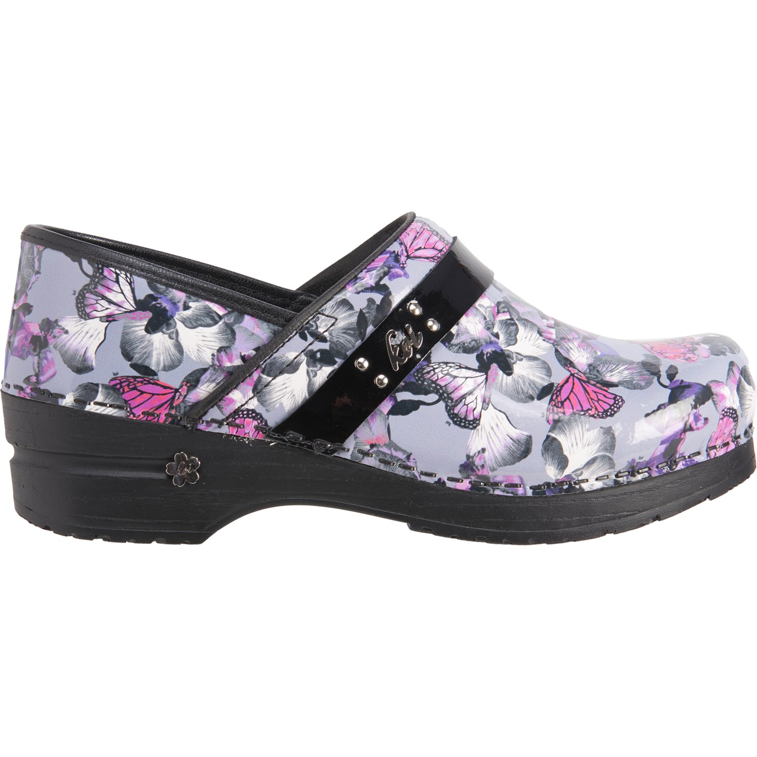 sanita floral clogs