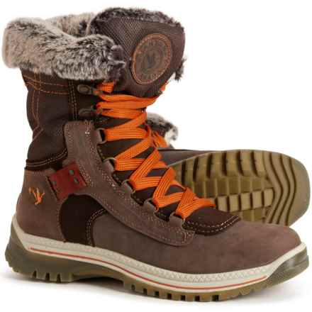 Santana Canada Made in Italy Mio Snow Boots - Waterproof, Insulated, Nubuck (For Women) in Brown Rust