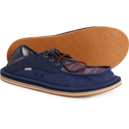 Sanuk Boatie ST Print Shoes (For Men) in Navy Coastal Stripe