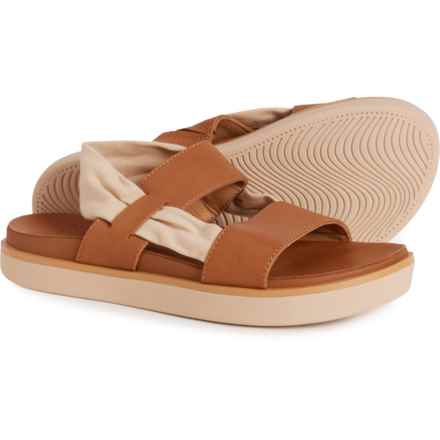 Sanuk Cosmic Sutra Sling LX Print Sandals - Leather (For Women) in Tan