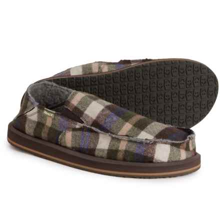 Sanuk Sidewalk Surfer St Plaid Chill Shoes (For Men) in Peat