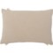 80PDC_3 Sarita Handa Natural Linen Blend and Chambray Throw Pillow - 14x20”