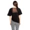178MP_2 Satva Maya V-Neck Asymmetric Shirt - Organic Cotton-Modal, Short Sleeve (For Women)