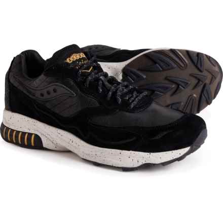 Saucony 3D Grid Hurricane Sneakers - Leather (For Men) in Black