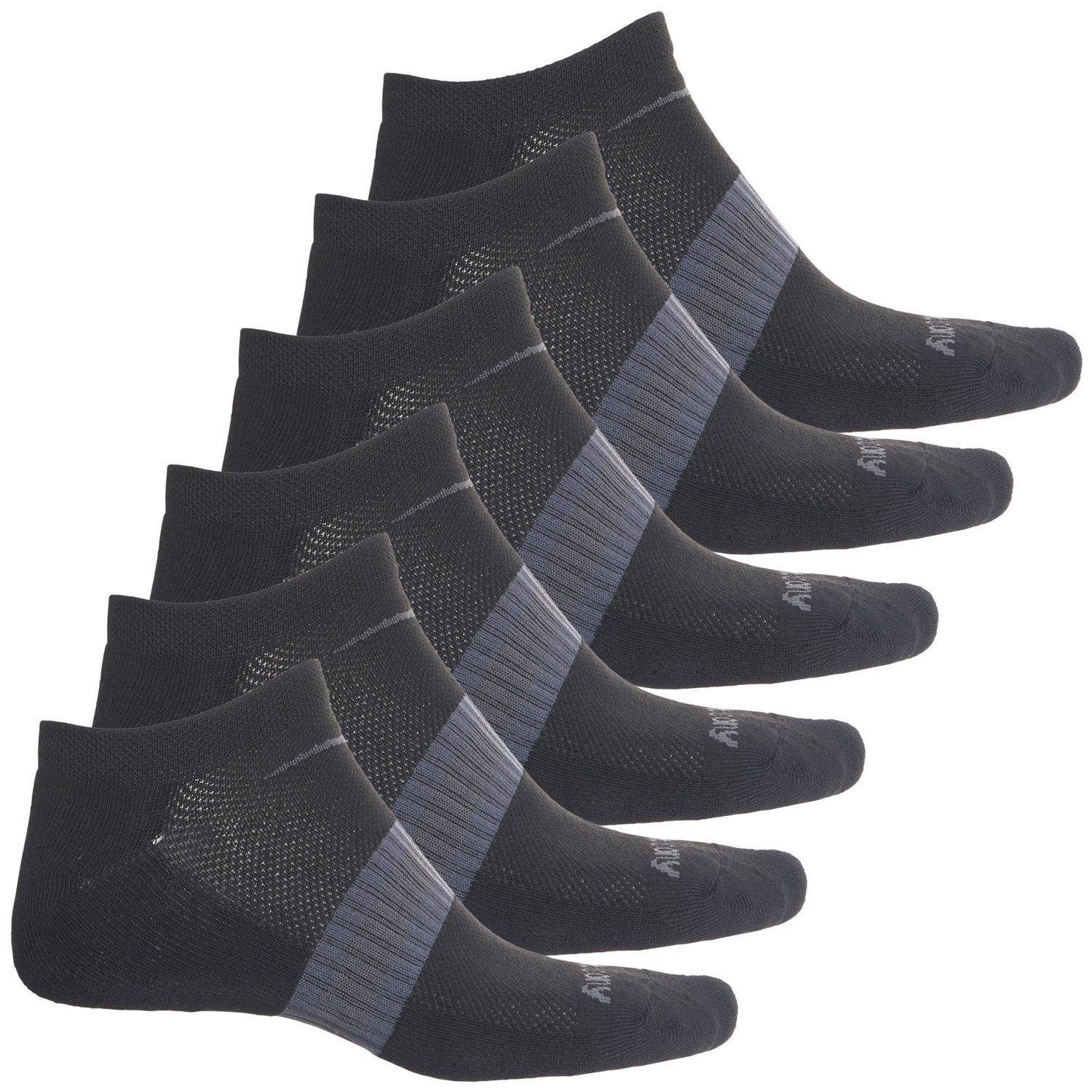 Saucony Arch Stripe No-Show Socks (For Men) - Save 33%