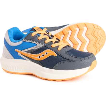 Saucony Big Boys and Girls Cohesion KDZ LTT Sneakers in Navy/Peel/Blue