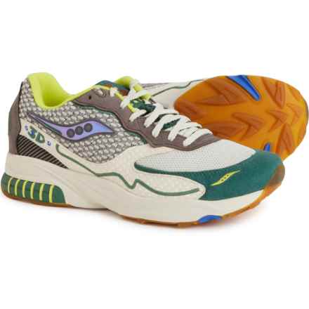Saucony Bodega 3D Grid Hurricane Sneakers (For Men) in Cream/Green/Beige