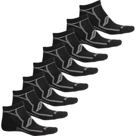 Saucony Bolt No-Show Socks - 8-Pack, Below the Ankle (For Men) in Black
