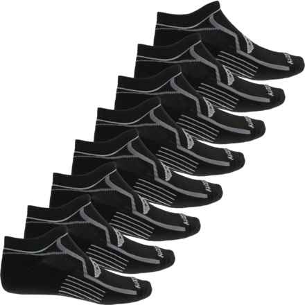 Saucony Bolt No-Show Socks - 8-Pack, Below the Ankle (For Men) in Black