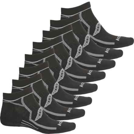 Saucony Bolt Running Socks - 8-Pack, Below the Ankle (For Men) in Black