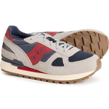 Saucony Boys and Girls Fashion Original LTT Sneakers in Grey/Navy/Red