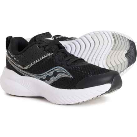 Saucony Boys and Girls Kinvara 14 LTT Running Shoes in Black/Grey - Closeouts