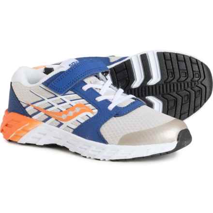 Saucony Boys and Girls Wind A/C 2.0 Sneakers in Grey/Navy/Orange